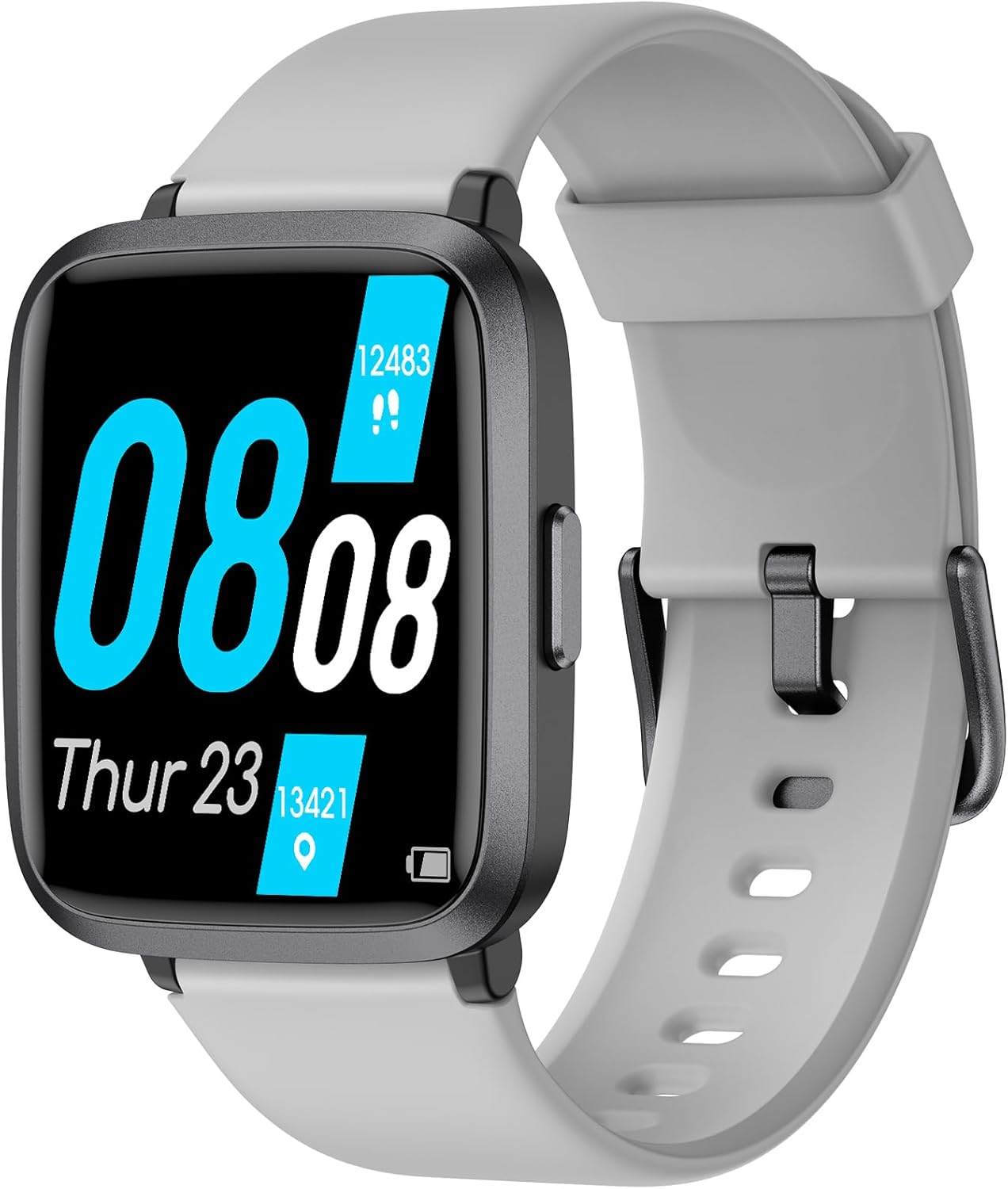 Smart Watch, Fitness Tracker with Touchscreen, Heart Rate Monitor, Blood Oxygen, Sleep Tracking Fitness Watch 5ATM Waterproof Smartwatch for Women Men Pedometer Step Calories for Android iOS
