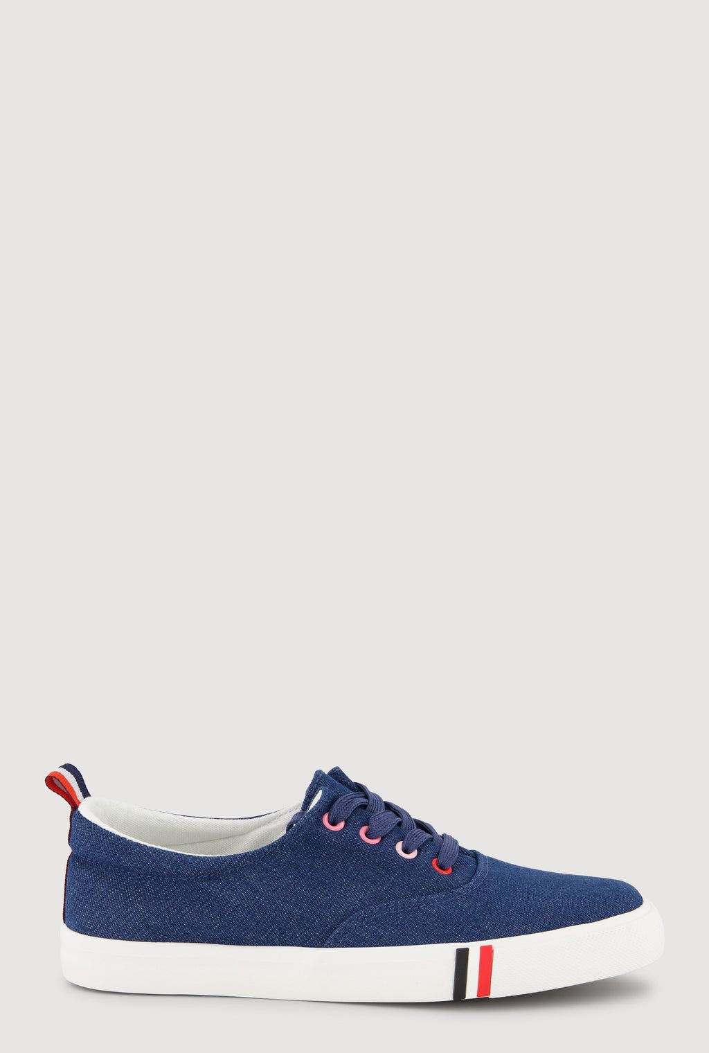 Stripe Detail Canvas Low Top Sneakers
