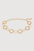Plus Size Metallic Textured Loop Chain Belt