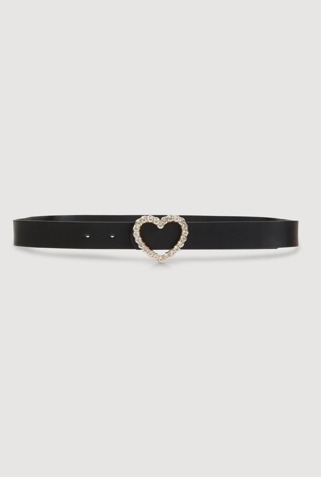 Plus Size Rhinestone Heart Buckle Belt