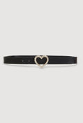Plus Size Rhinestone Heart Buckle Belt