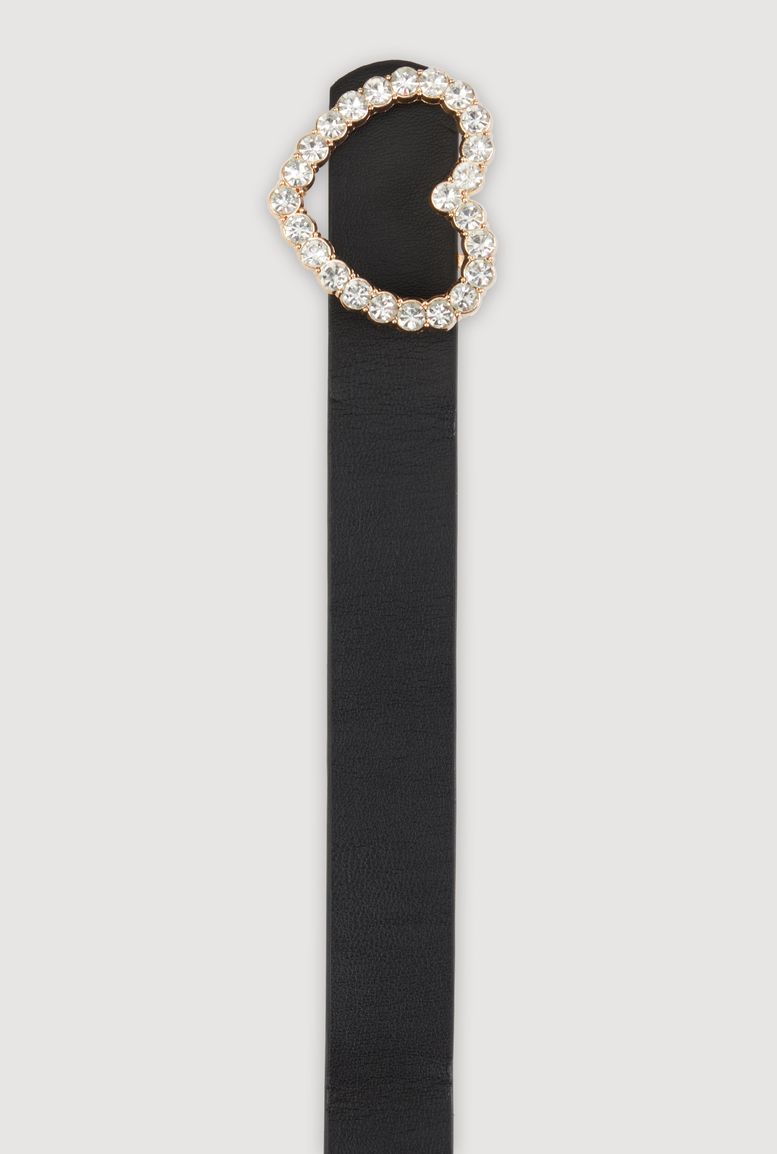Plus Size Rhinestone Heart Buckle Belt