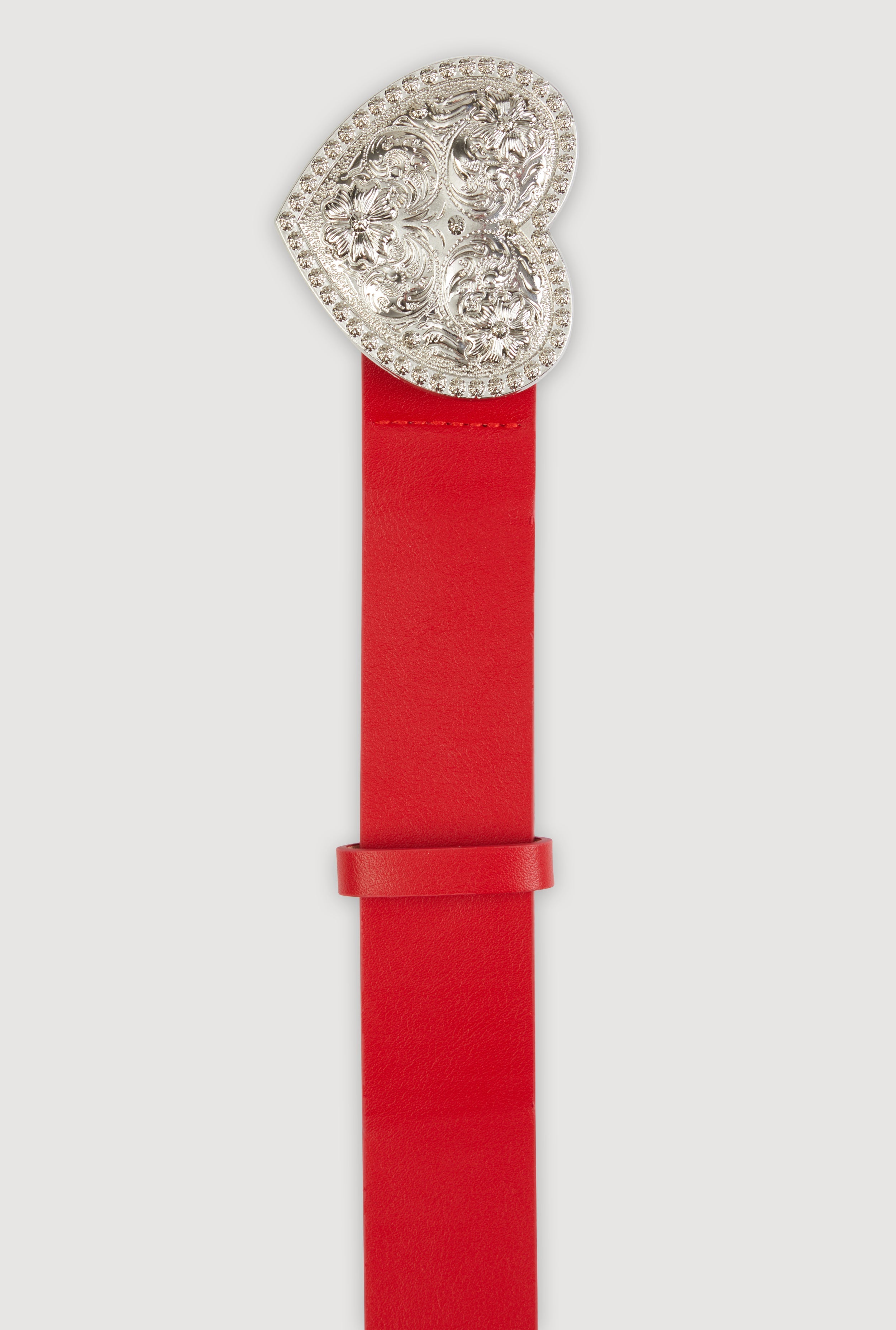 Plus Size Metallic Heart Buckle Belt