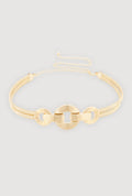 Metallic Triple Ring Snake Chain Belt