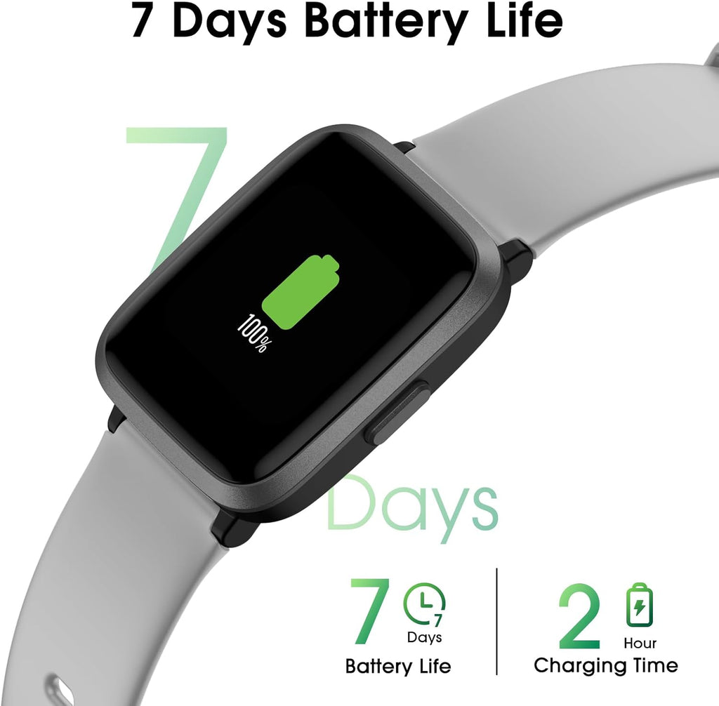 Smart Watch, Fitness Tracker with Touchscreen, Heart Rate Monitor, Blood Oxygen, Sleep Tracking Fitness Watch 5ATM Waterproof Smartwatch for Women Men Pedometer Step Calories for Android iOS