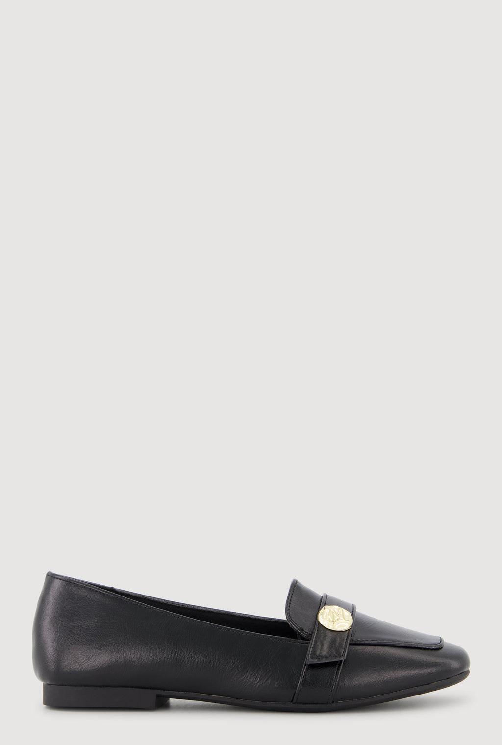 Metallic Detail Almond Toe Loafers