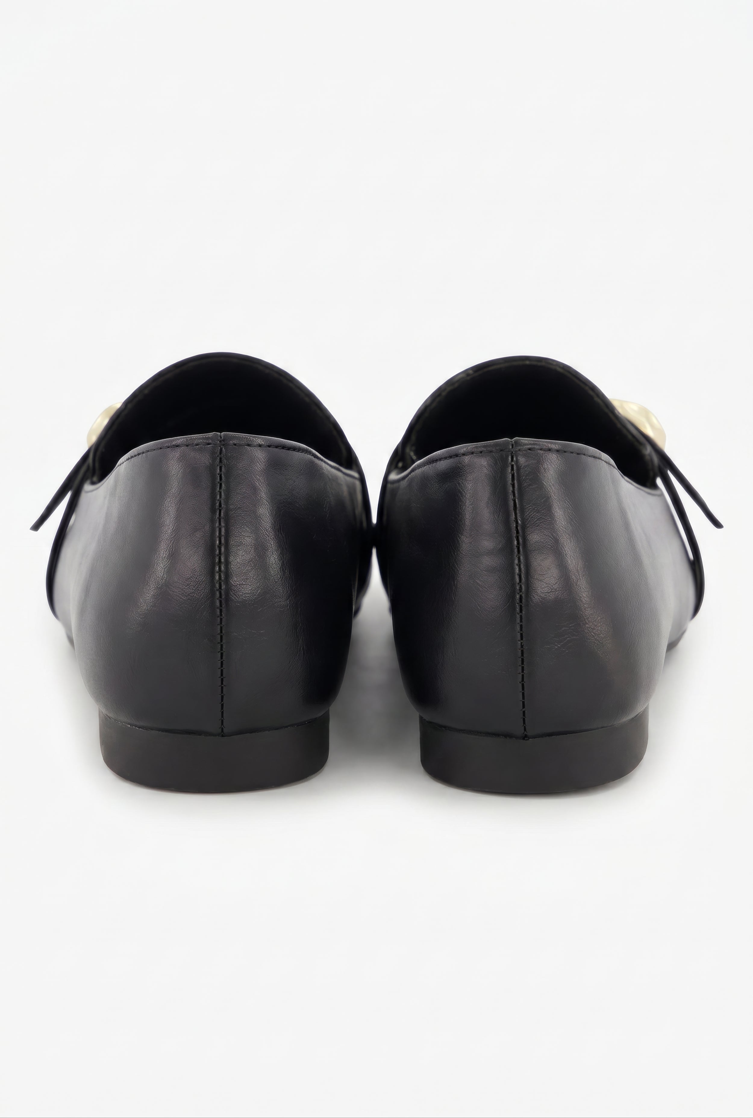 Metallic Detail Almond Toe Loafers