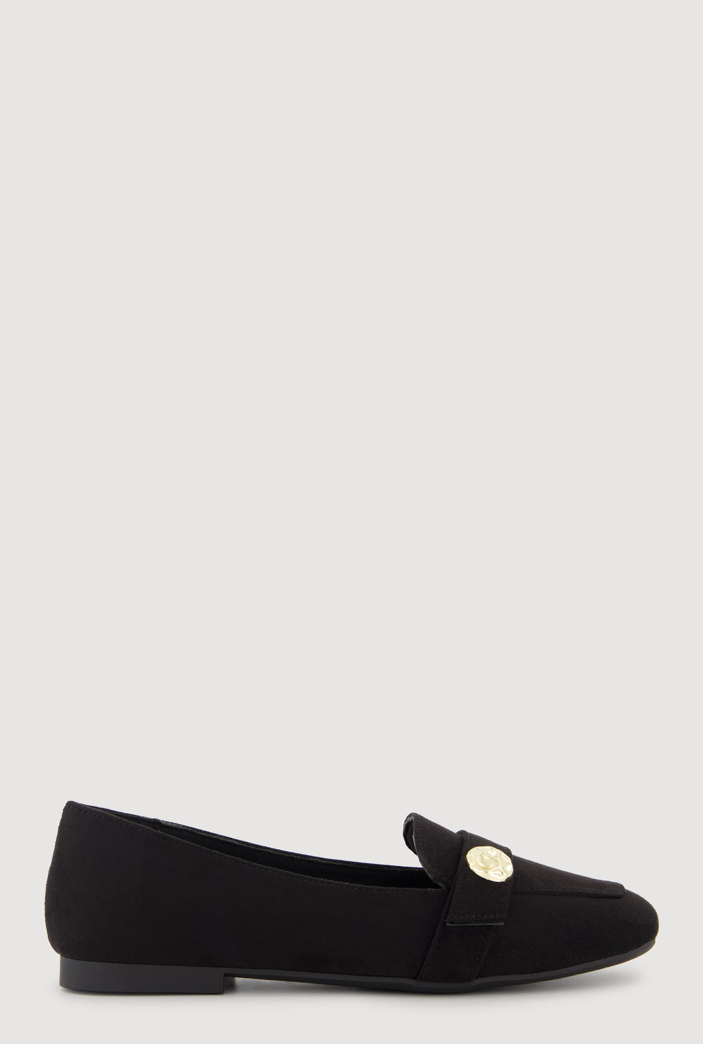 Metallic Detail Almond Toe Loafers