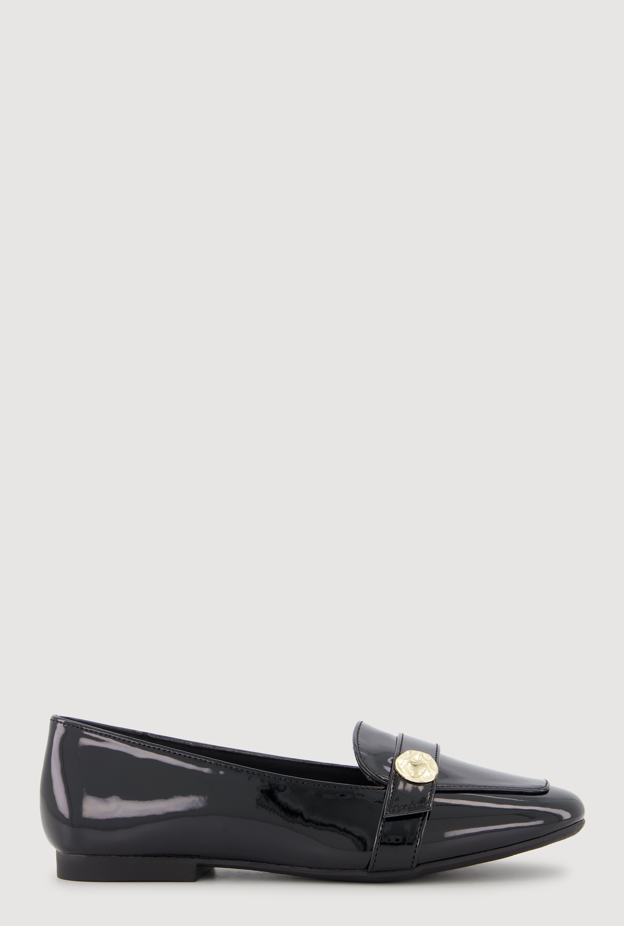 Metallic Detail Almond Toe Loafers