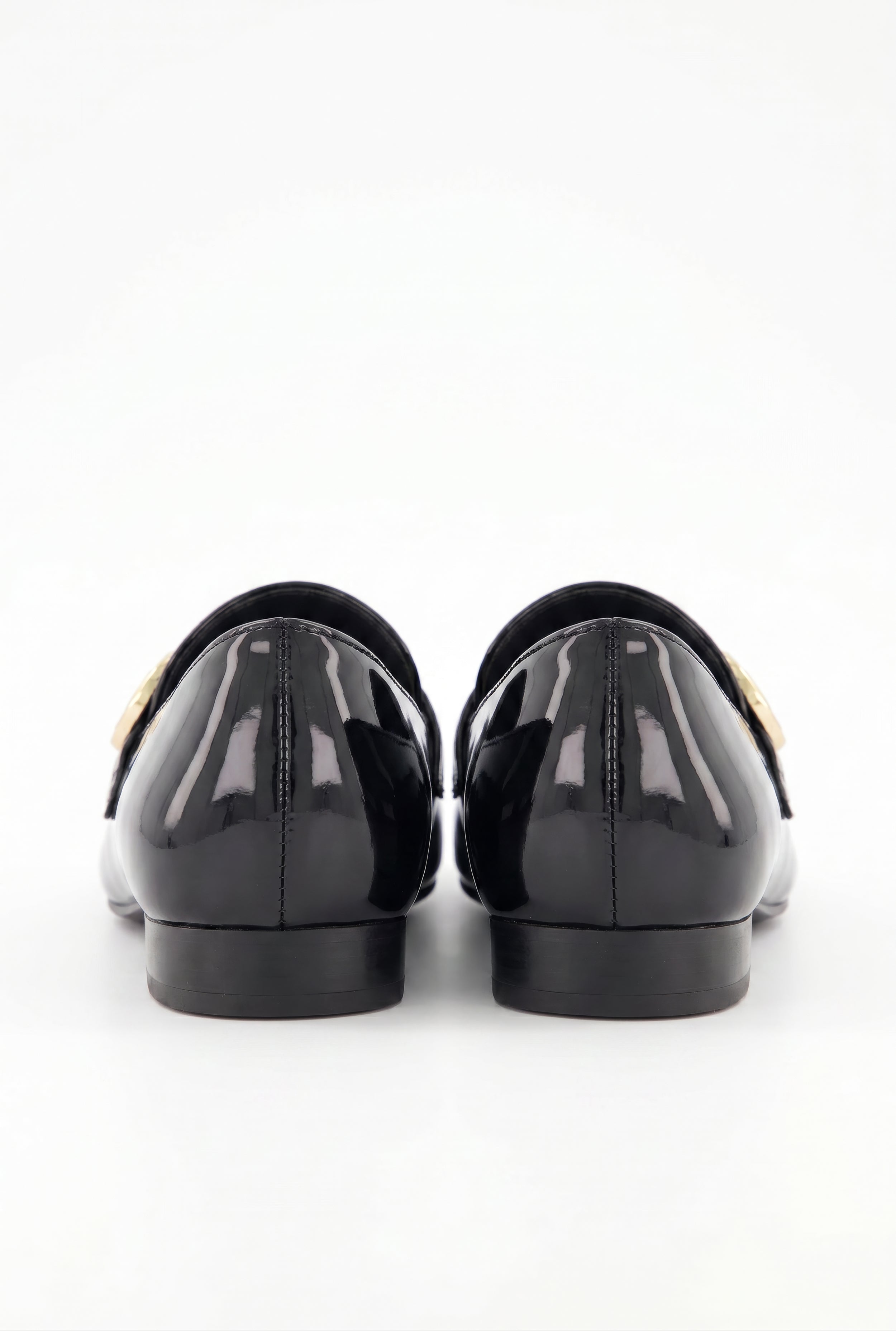 Metallic Detail Almond Toe Loafers