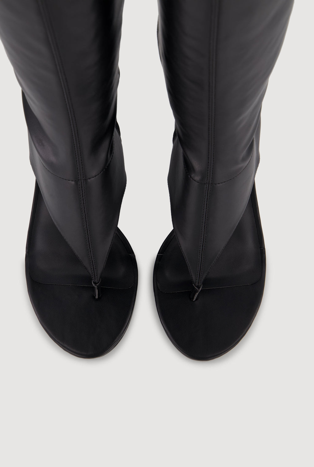 Open Toe Thong Knee High Heels