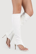 Open Toe Thong Knee High Heels