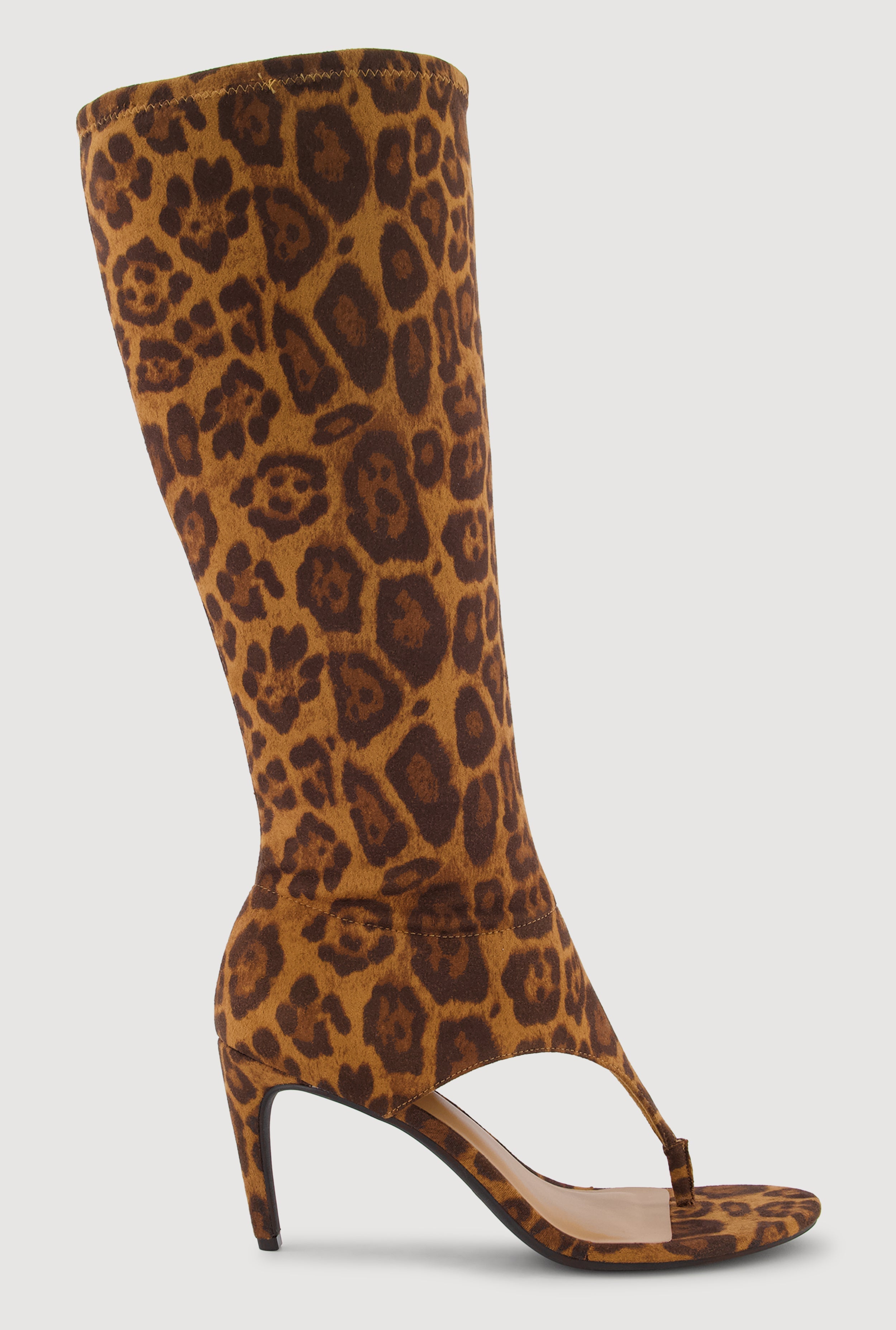 Open Toe Thong Knee High Heels