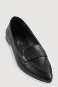 Faux Leather Pointed Toe Loafers