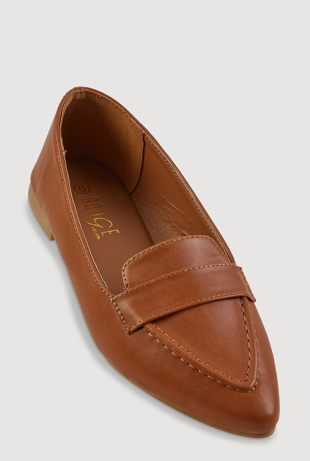 Faux Leather Pointed Toe Loafers
