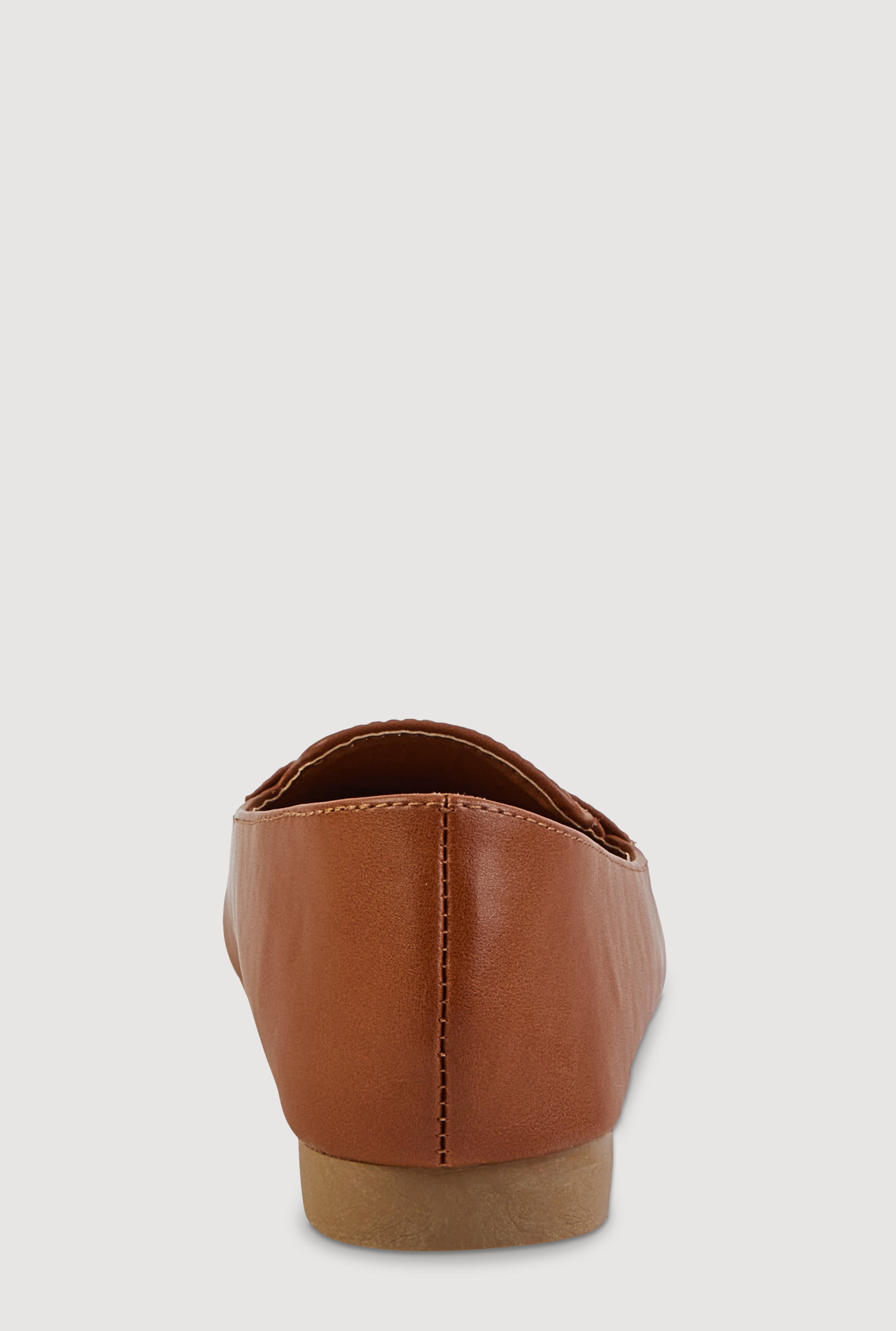 Faux Leather Pointed Toe Loafers