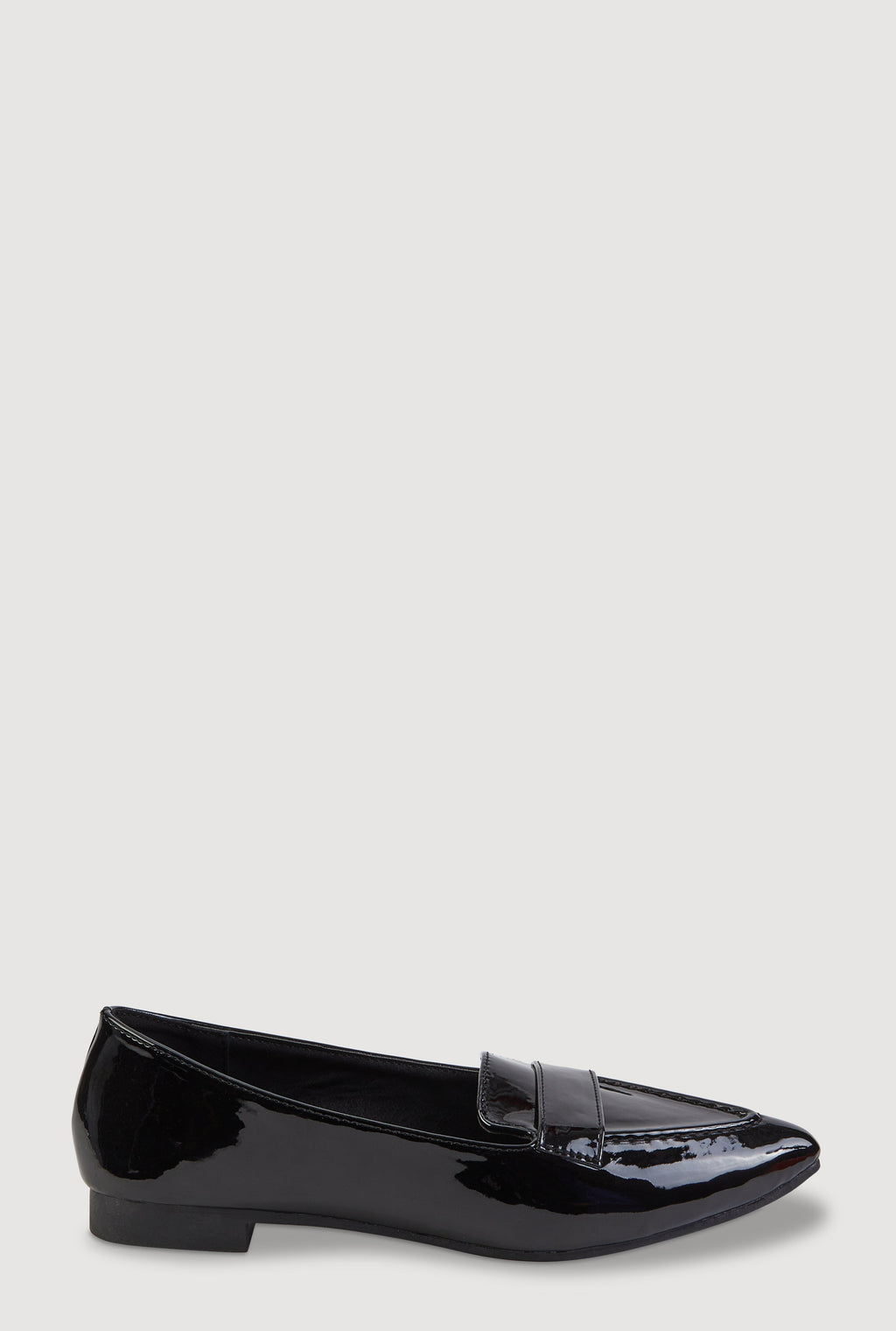 Faux Leather Pointed Toe Loafers