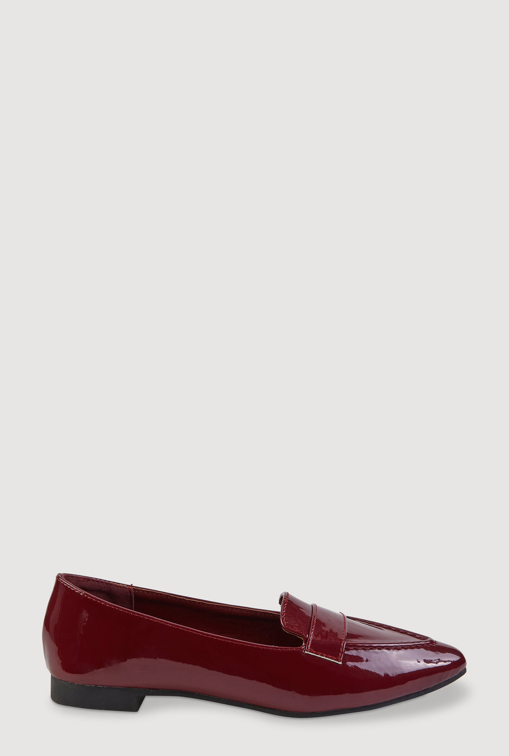 Faux Leather Pointed Toe Loafers