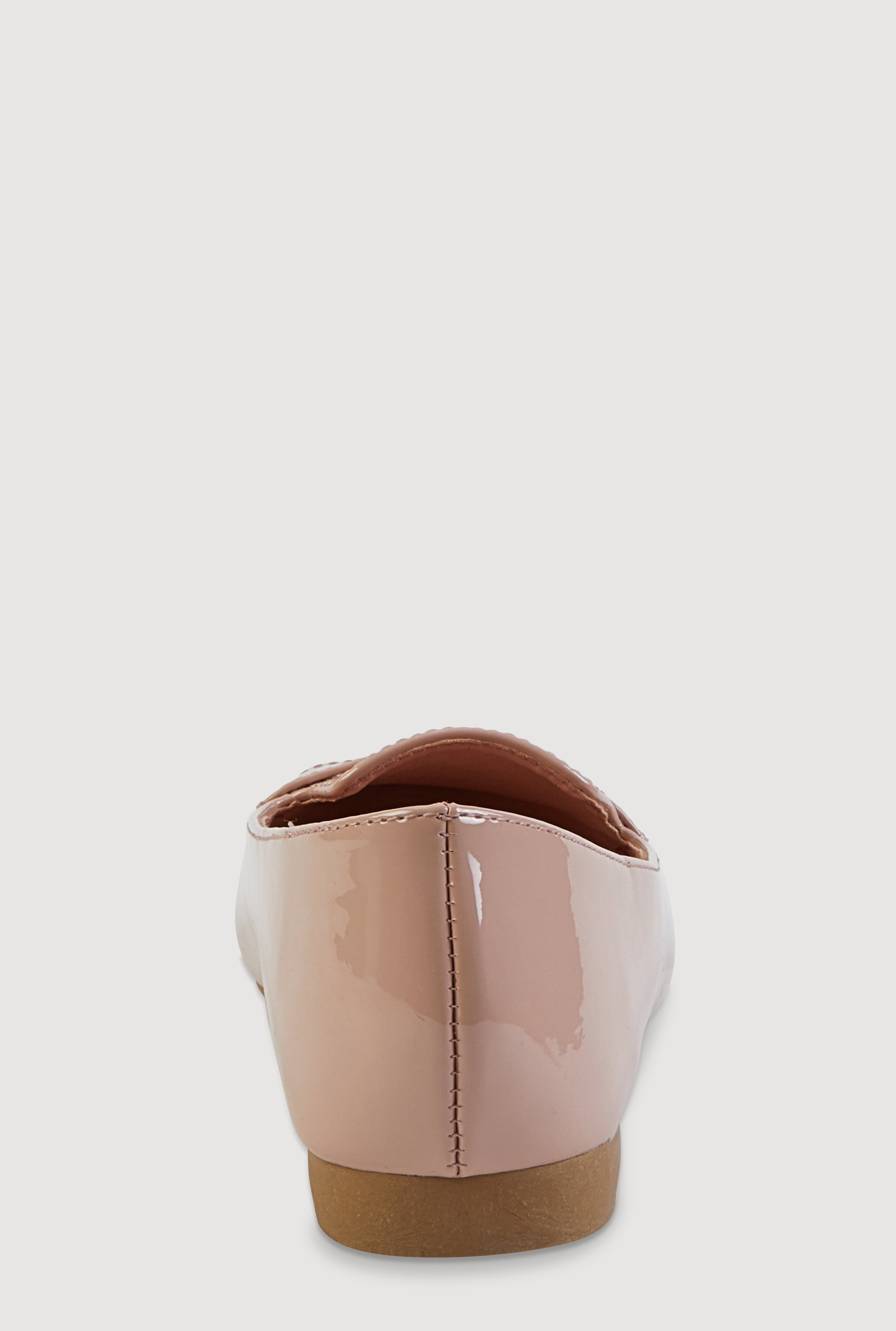 Faux Leather Pointed Toe Loafers