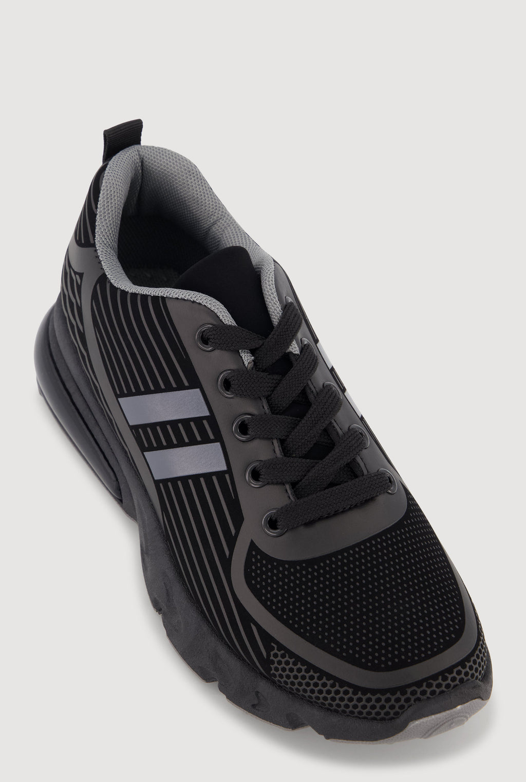 Stripe Detail Lace Up Athletic Sneakers