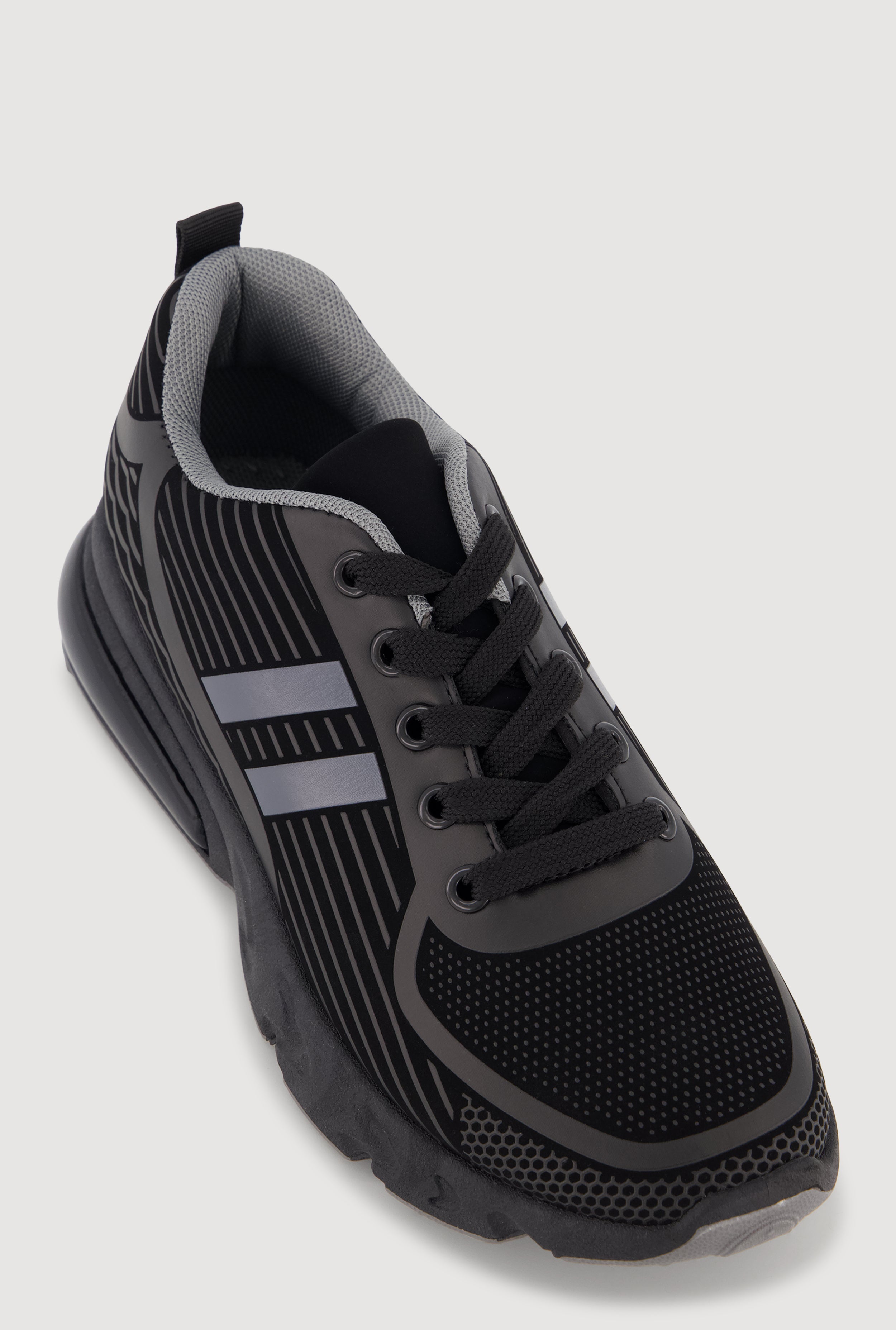 Stripe Detail Lace Up Athletic Sneakers