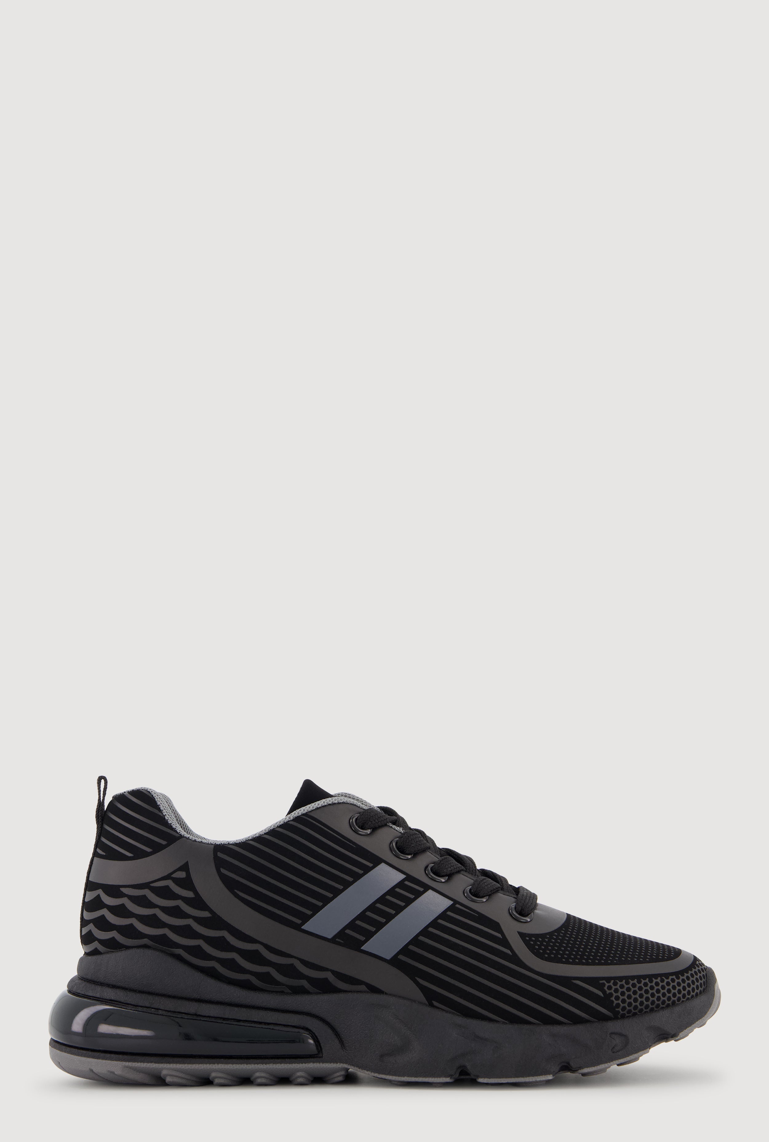 Stripe Detail Lace Up Athletic Sneakers