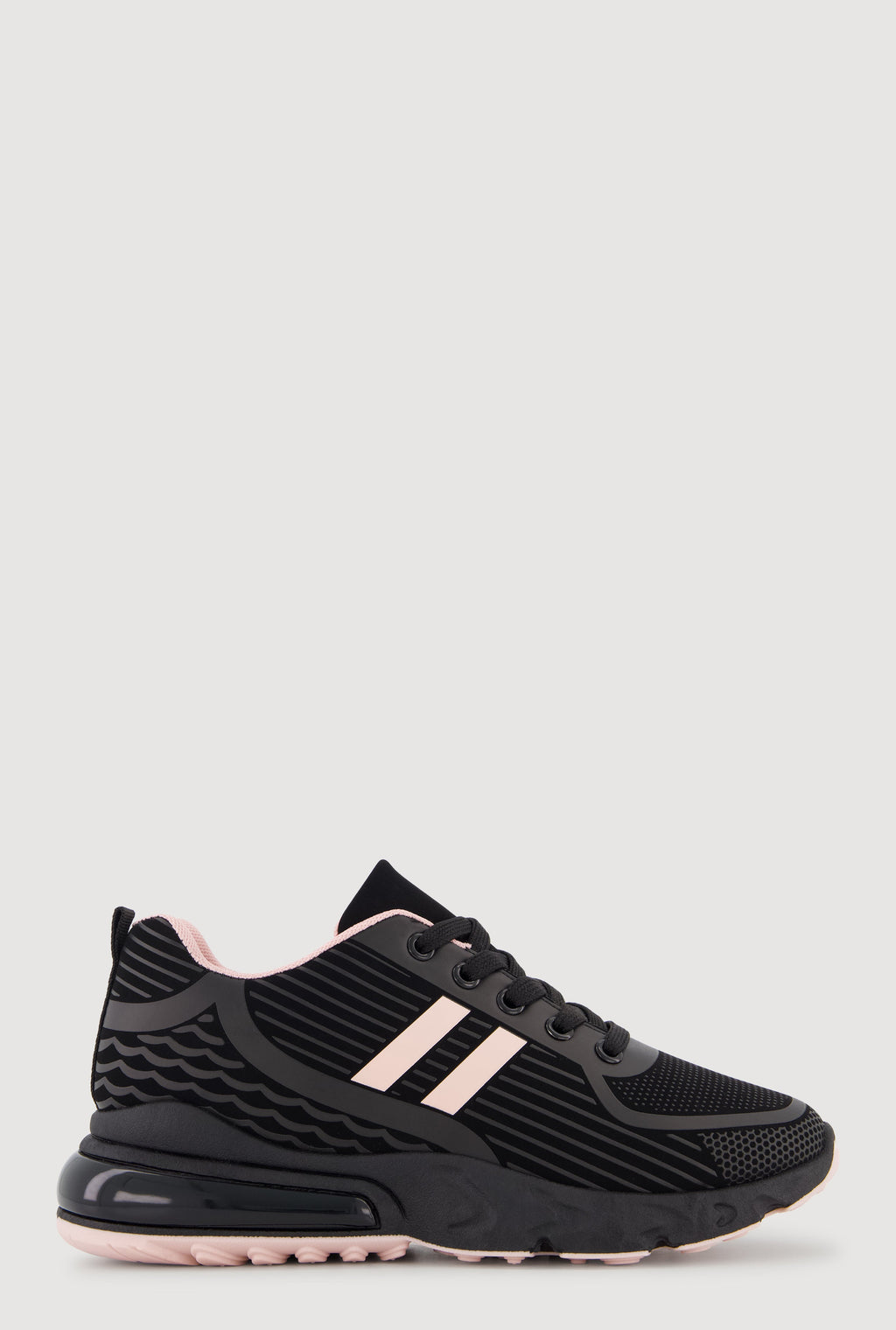 Stripe Detail Lace Up Athletic Sneakers