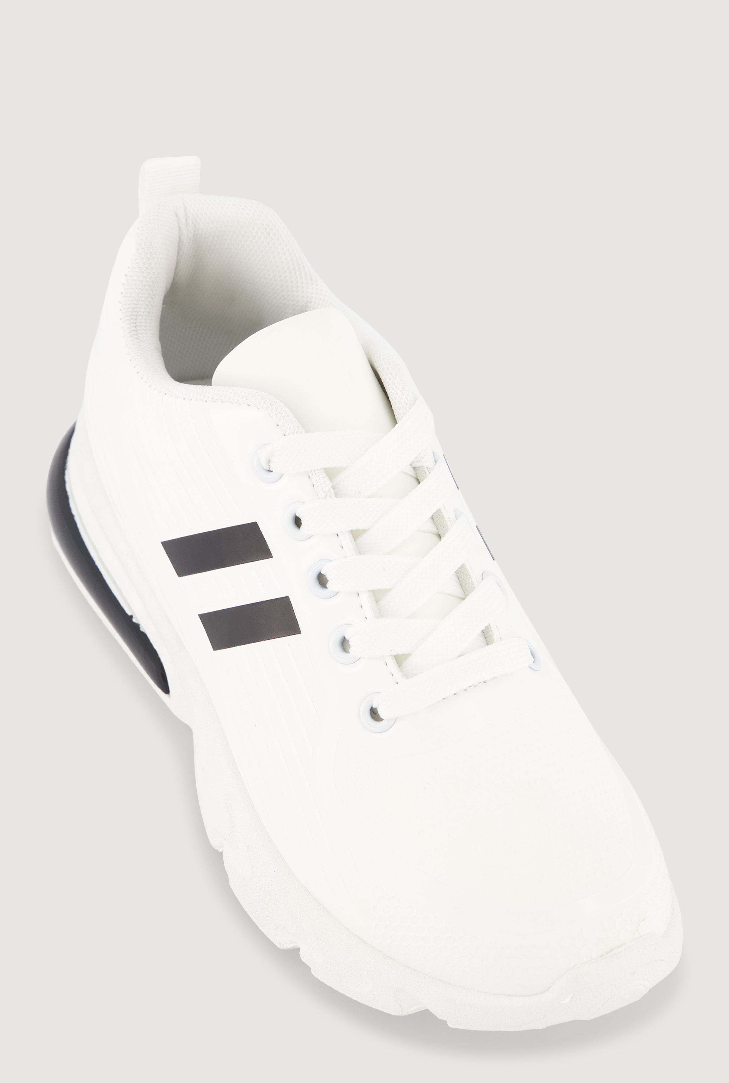 Stripe Detail Lace Up Athletic Sneakers