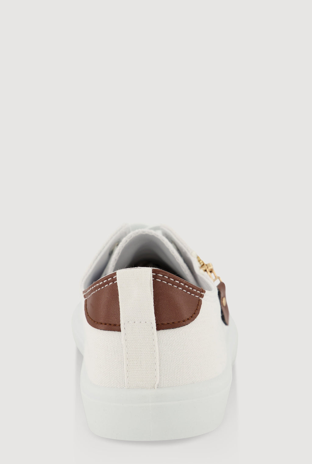 Zipper Detail Lace Up Sneakers