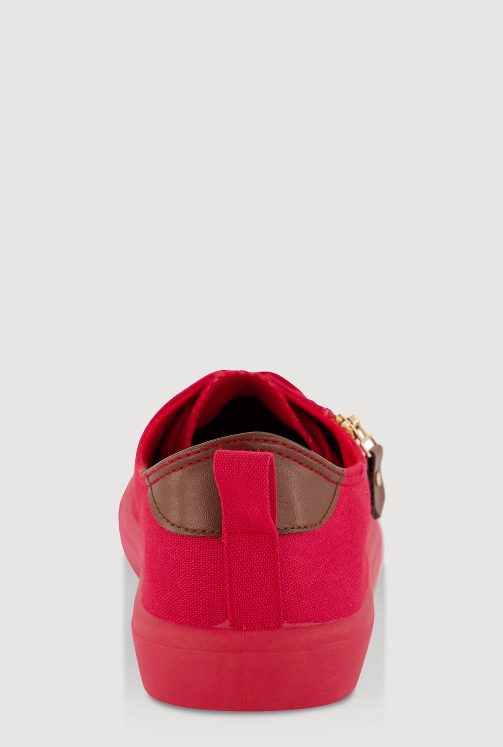 Zipper Detail Lace Up Sneakers