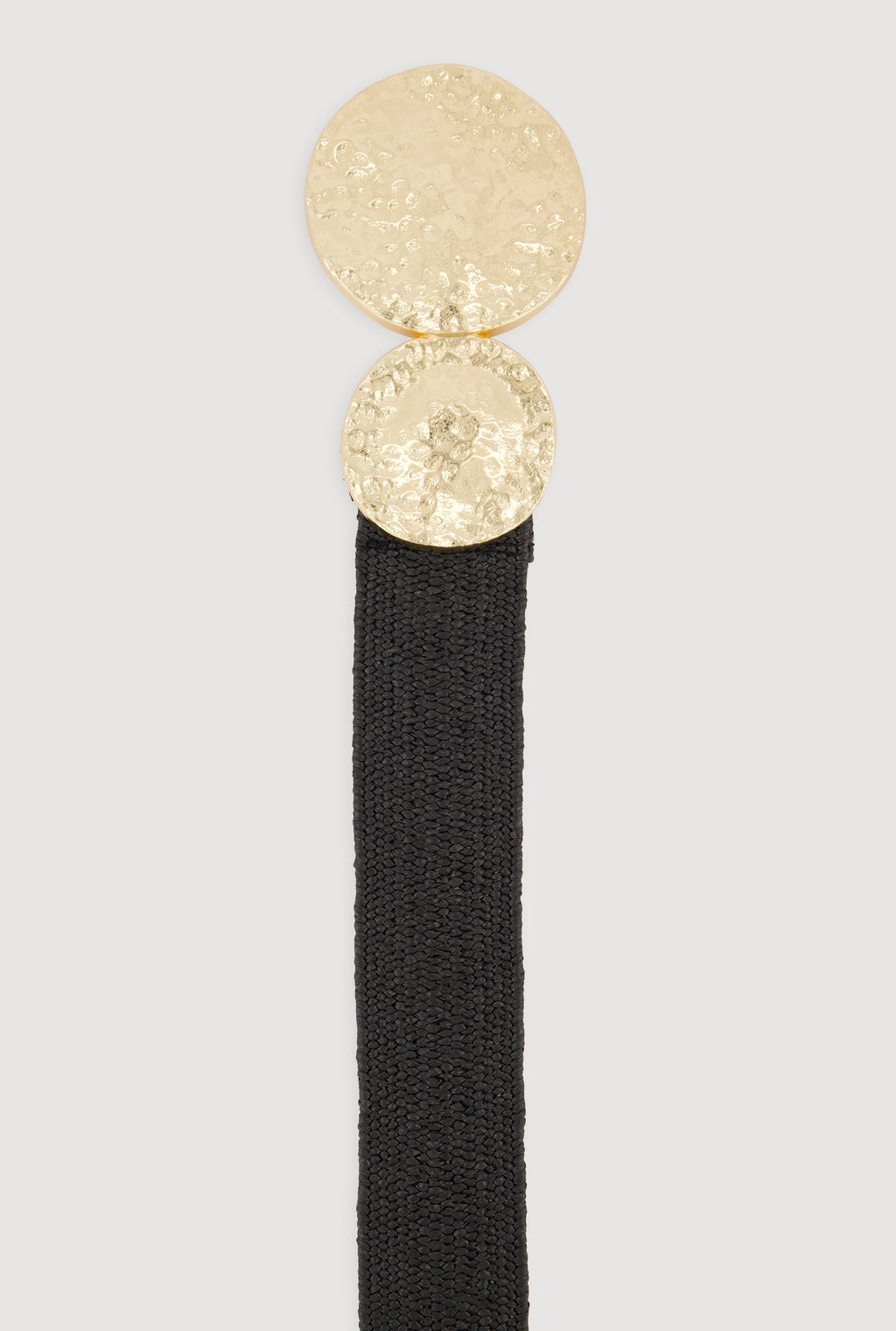 Hammered Metallic Medallion Stretch Waist Belt