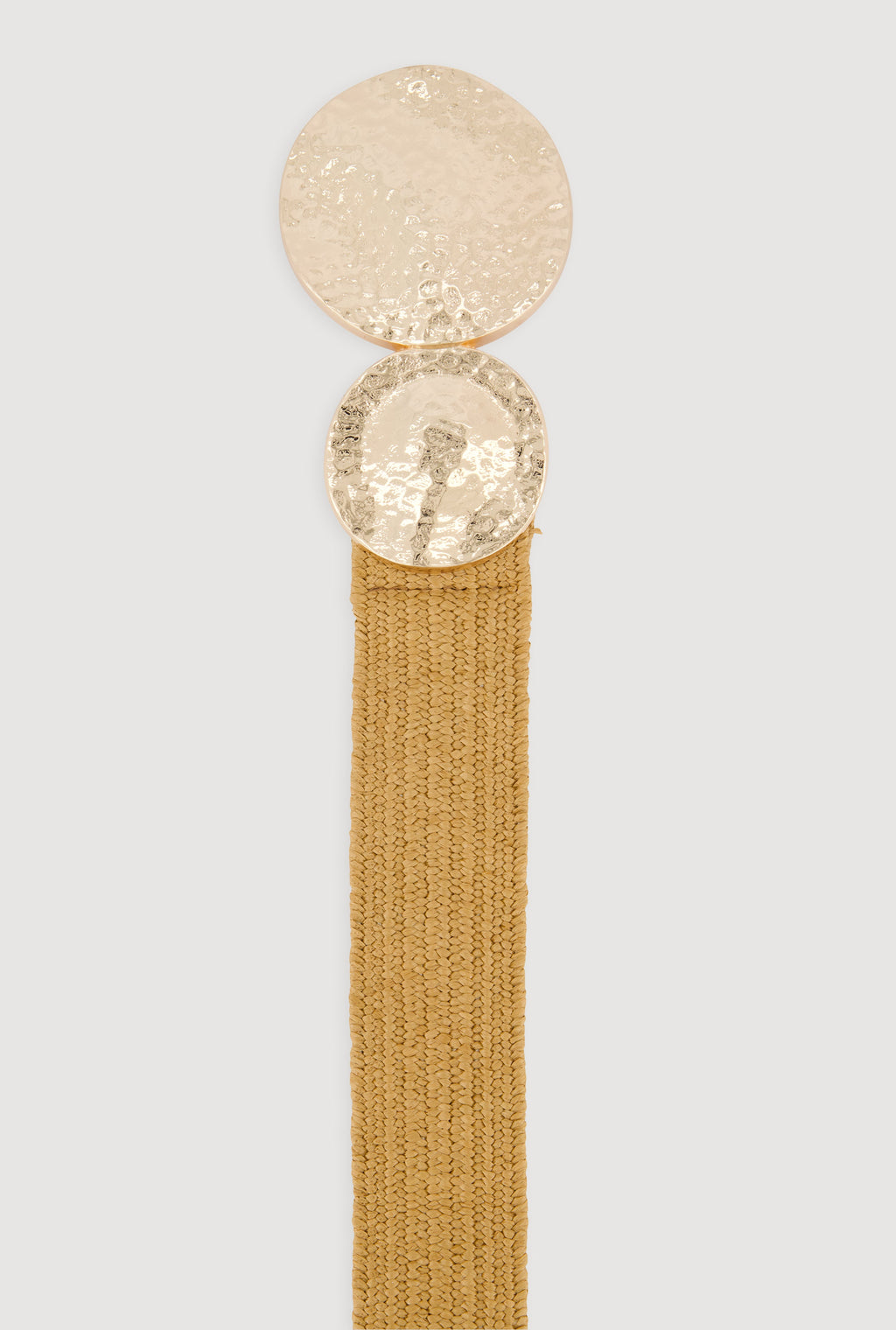 Hammered Metallic Medallion Stretch Waist Belt