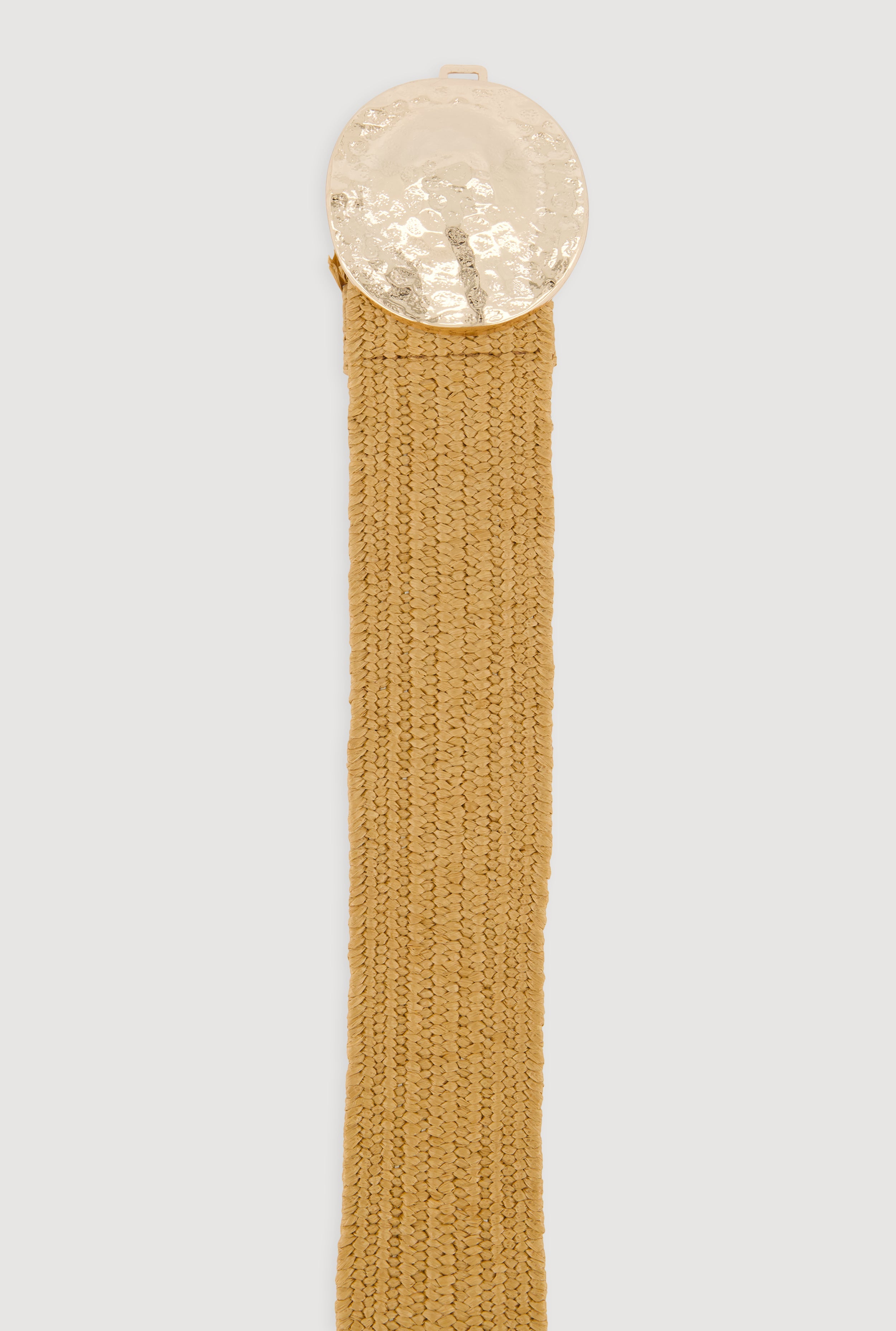Hammered Metallic Medallion Stretch Waist Belt