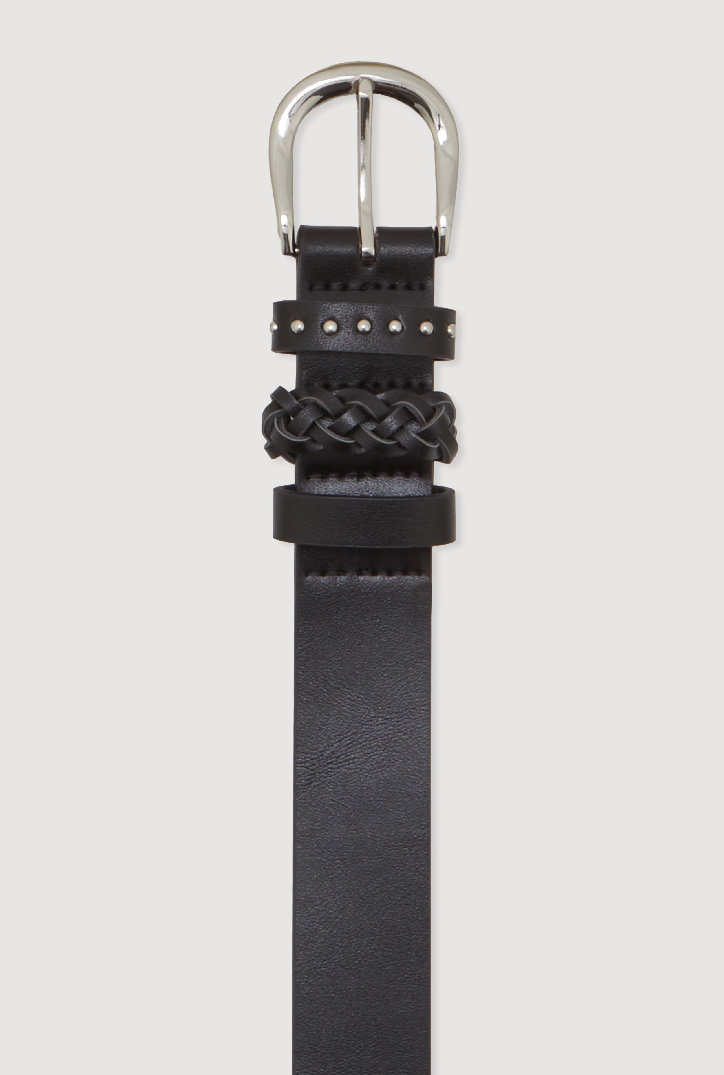 Faux Leather Triple Loop Belt