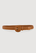 Faux Leather Woven Belt
