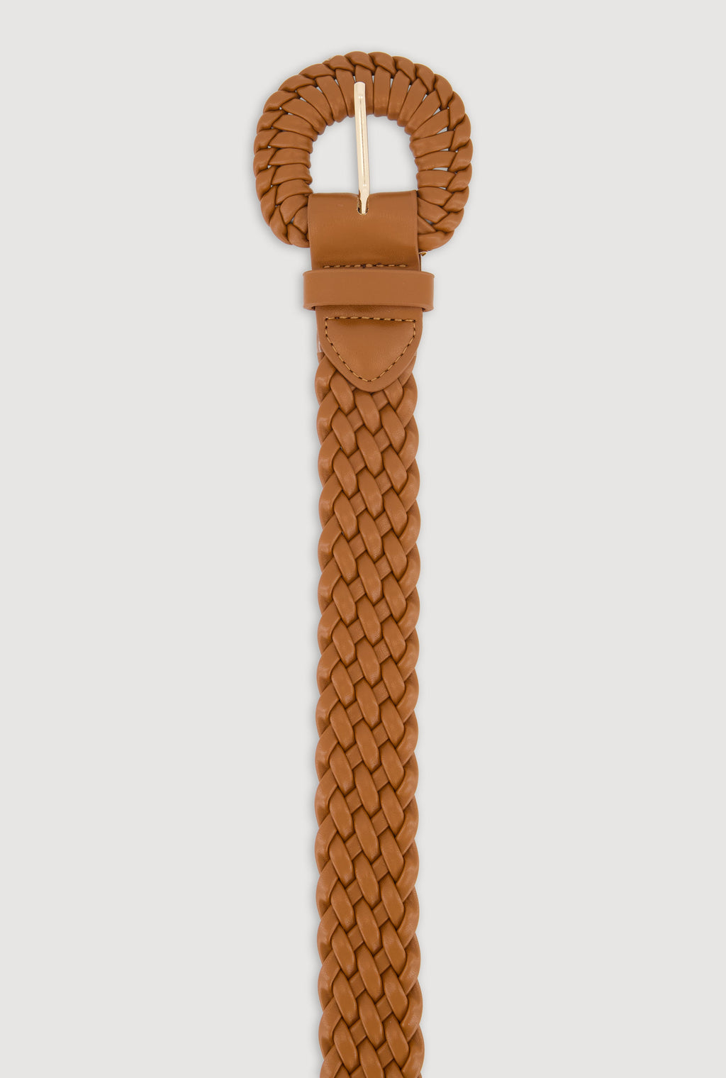 Faux Leather Woven Belt