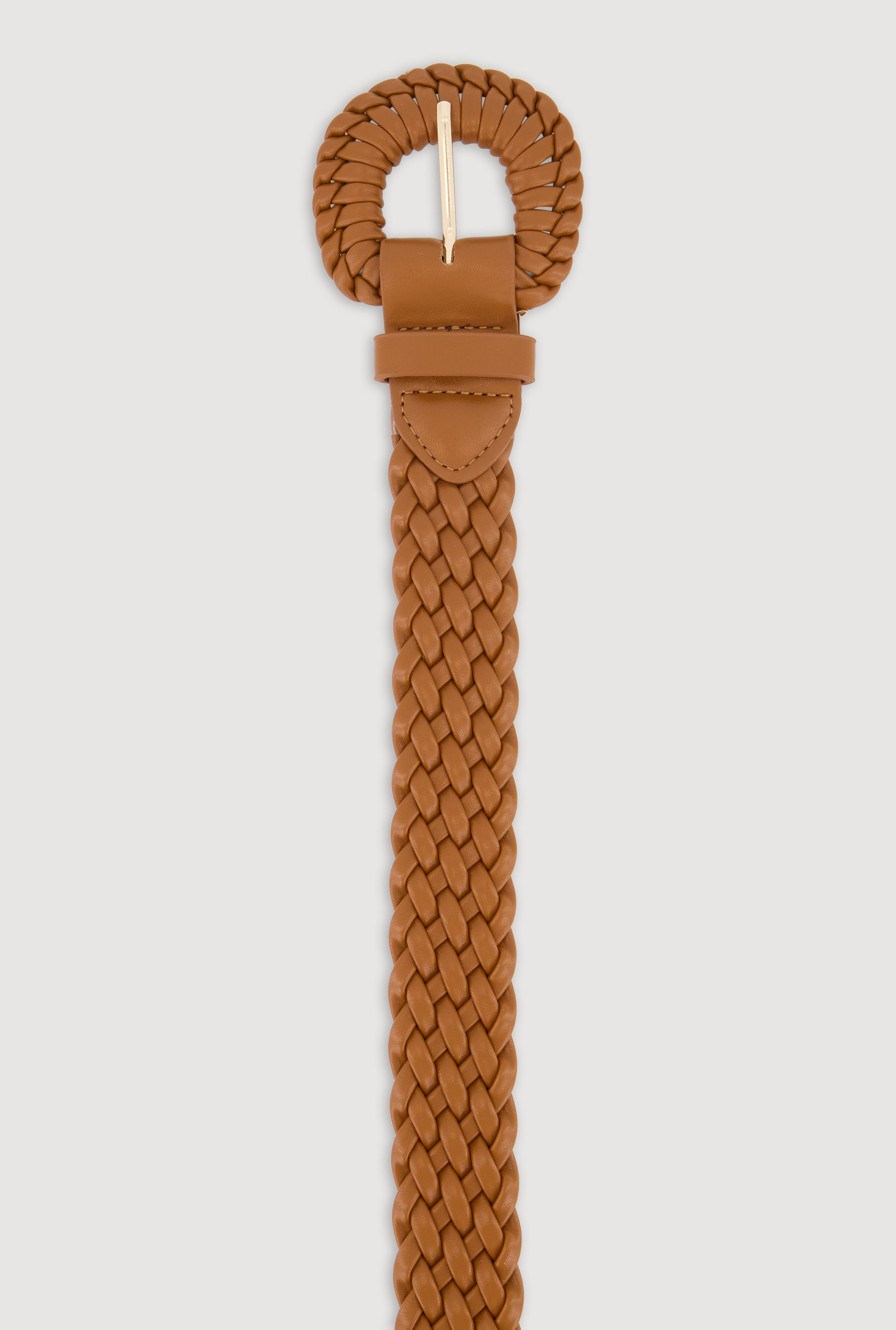 Faux Leather Woven Belt