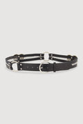 Metallic Heart Faux Leather Belt with Chains