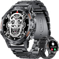 Military Smart Watch for Men(Answer/Dial Calls),100 Sports Modes, 5ATM Waterproof Fitness Watch with Heart Rate/SpO2/Blood Pressure for Android and iOS,1.39''HD DIY Screen Smartwatch Black