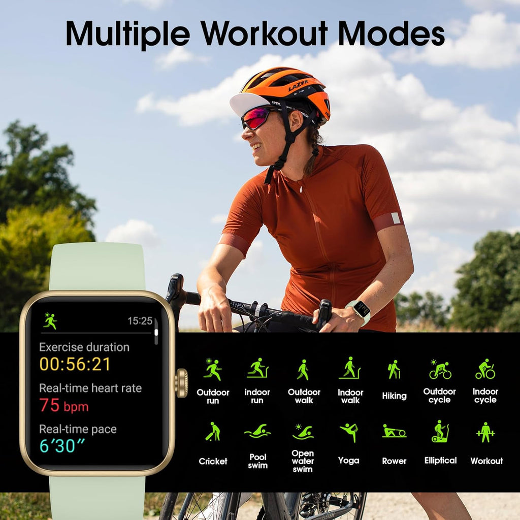 Smart Watch, Fitness Tracker with Touchscreen, Heart Rate Monitor, Blood Oxygen, Sleep Tracking Fitness Watch 5ATM Waterproof Smartwatch for Women Men Pedometer Step Calories for Android iOS