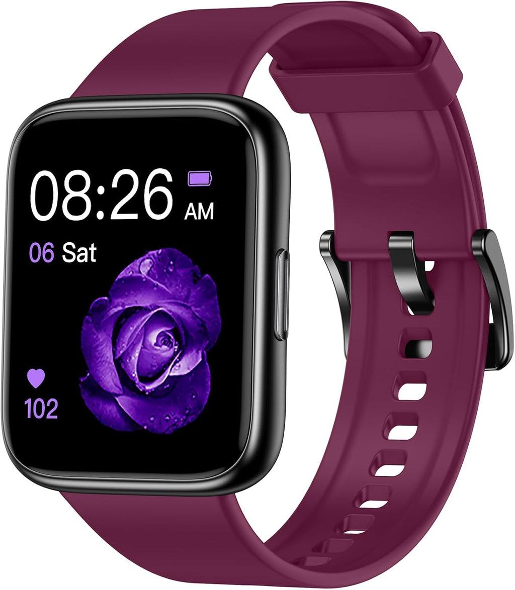 Smart Watch, Fitness Tracker with Touchscreen, Heart Rate Monitor, Blood Oxygen, Sleep Tracking Fitness Watch 5ATM Waterproof Smartwatch for Women Men Pedometer Step Calories for Android iOS