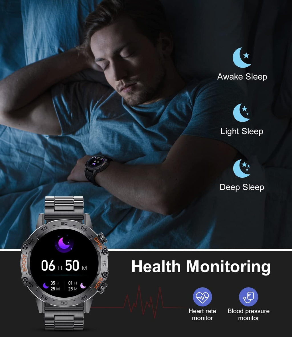 Military Smart Watch for Men(Answer/Dial Calls)