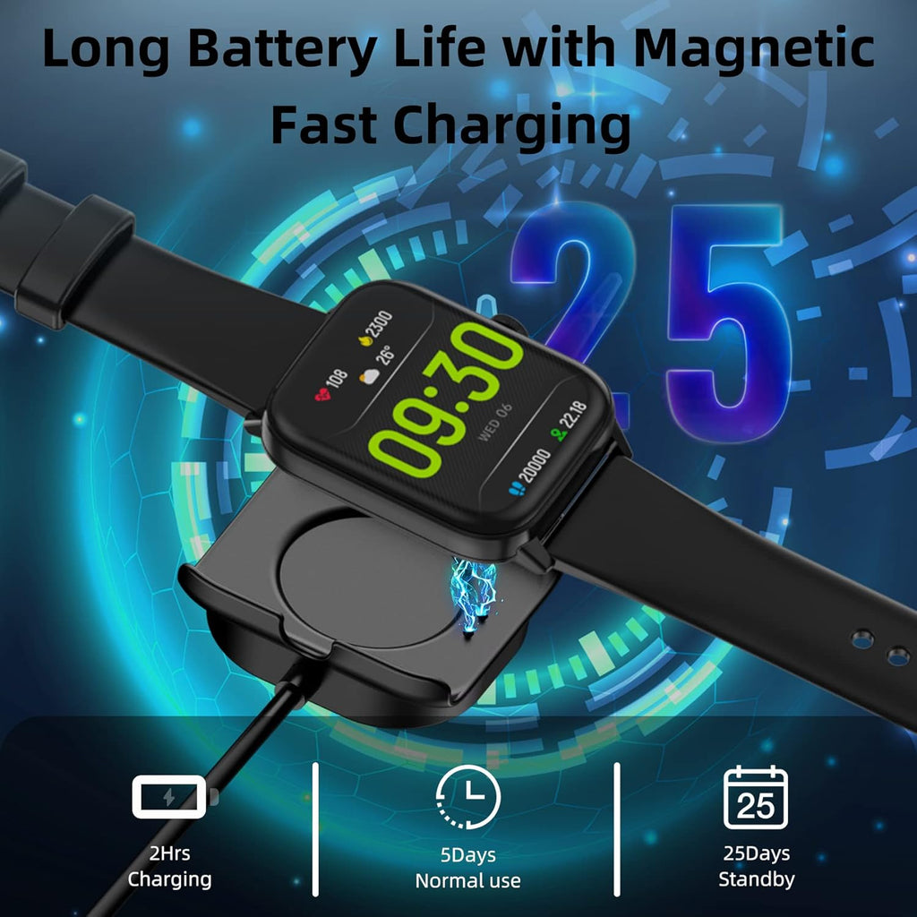 Smart Watch (Answer/Make Call), 1.96" Fitness Tracker Watch with Step Calorie Counter, 110+ Sports Modes IP67 Waterproof, Smartwatch for Men Women Bluetooth Watch Compatible with Android iPhone iOS