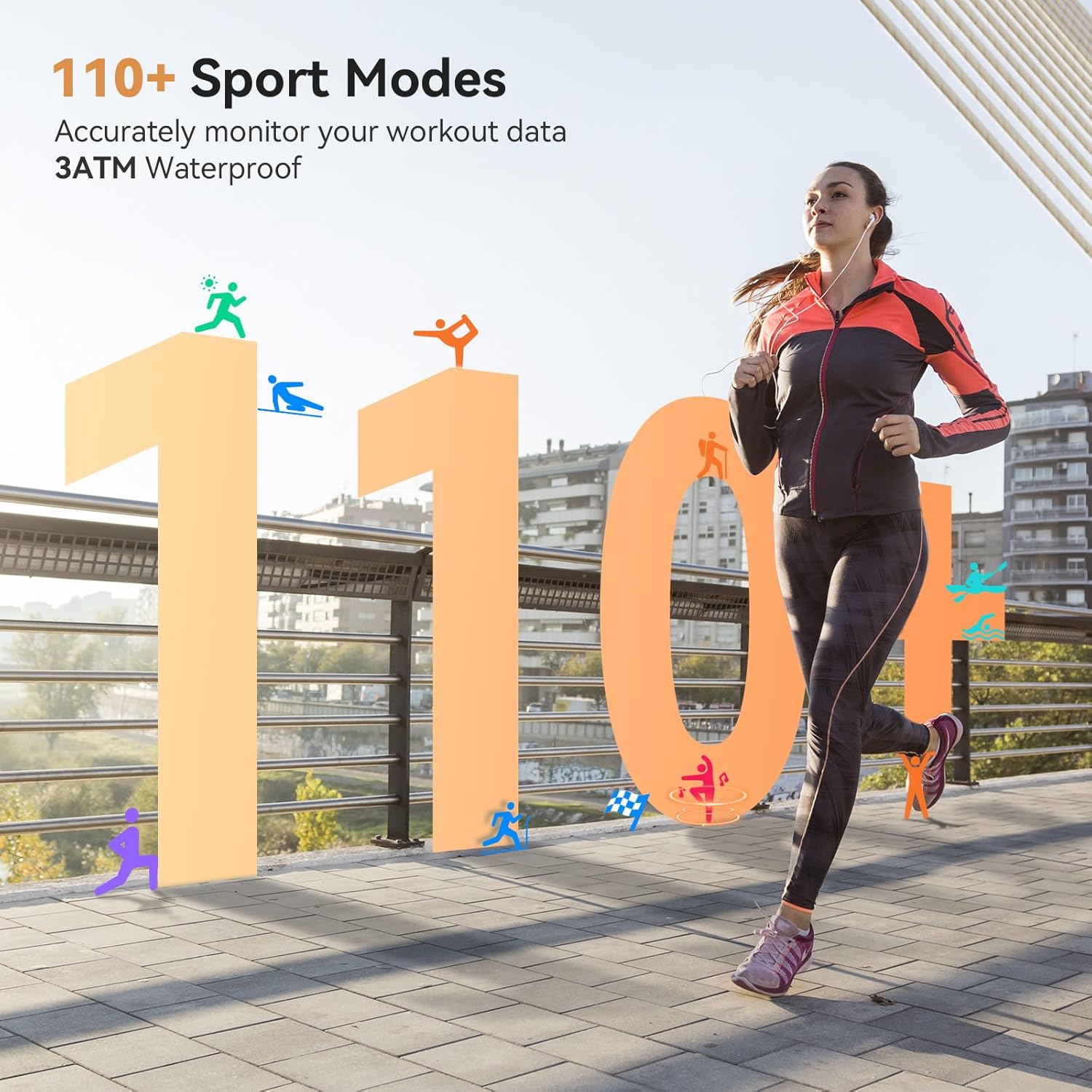 Smart Watch for Women, 2024 Newest Fitness Watch with Heart Rate/Sleep/SpO2 Monitor, Smartwatch for iPhone/Samsung/Android, 110+ Sport Modes Waterproof Activity Trackers and Reloj Inteligente