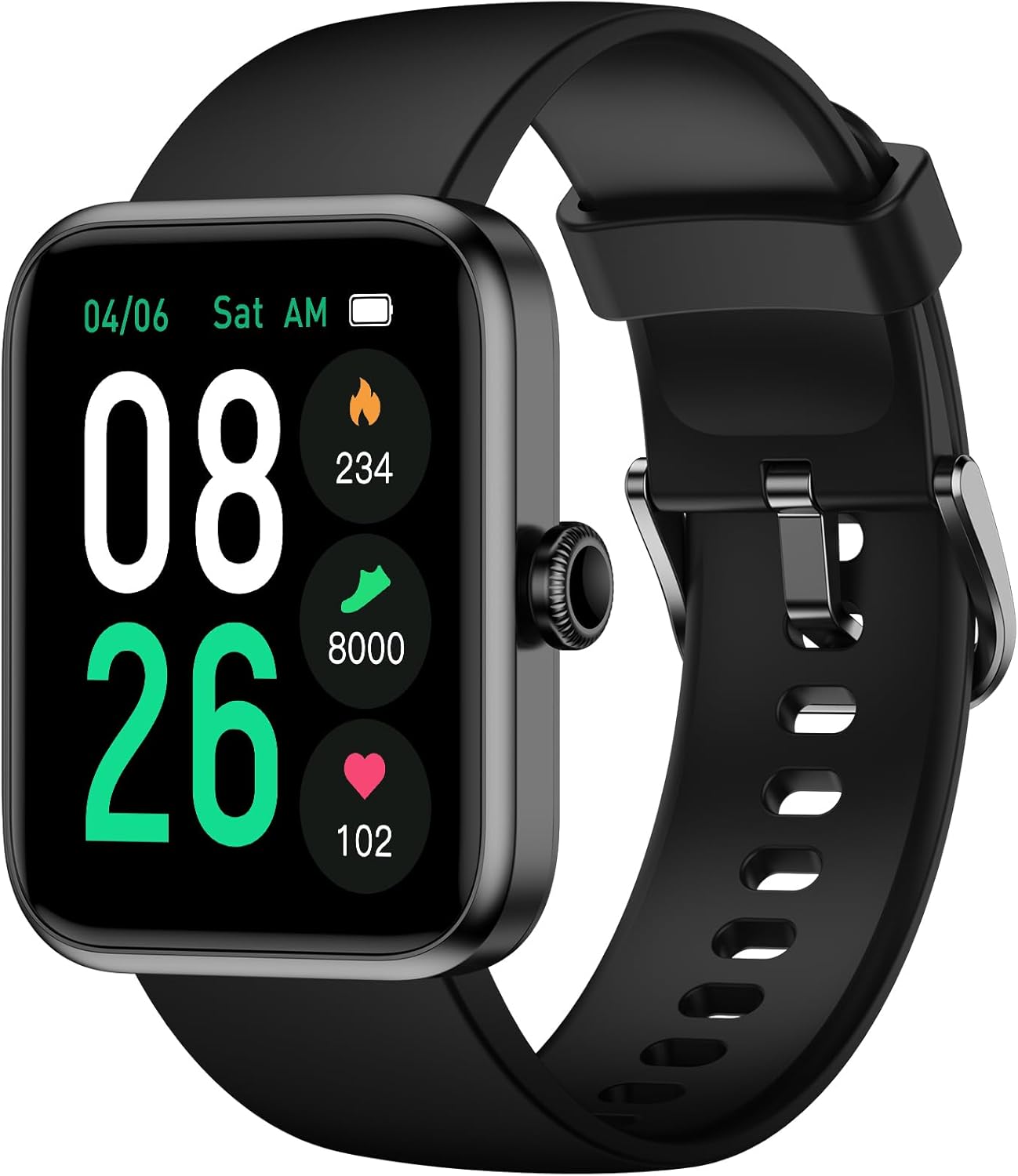 Smart Watch, Fitness Tracker with Touchscreen, Heart Rate Monitor, Blood Oxygen, Sleep Tracking Fitness Watch 5ATM Waterproof Smartwatch for Women Men Pedometer Step Calories for Android iOS