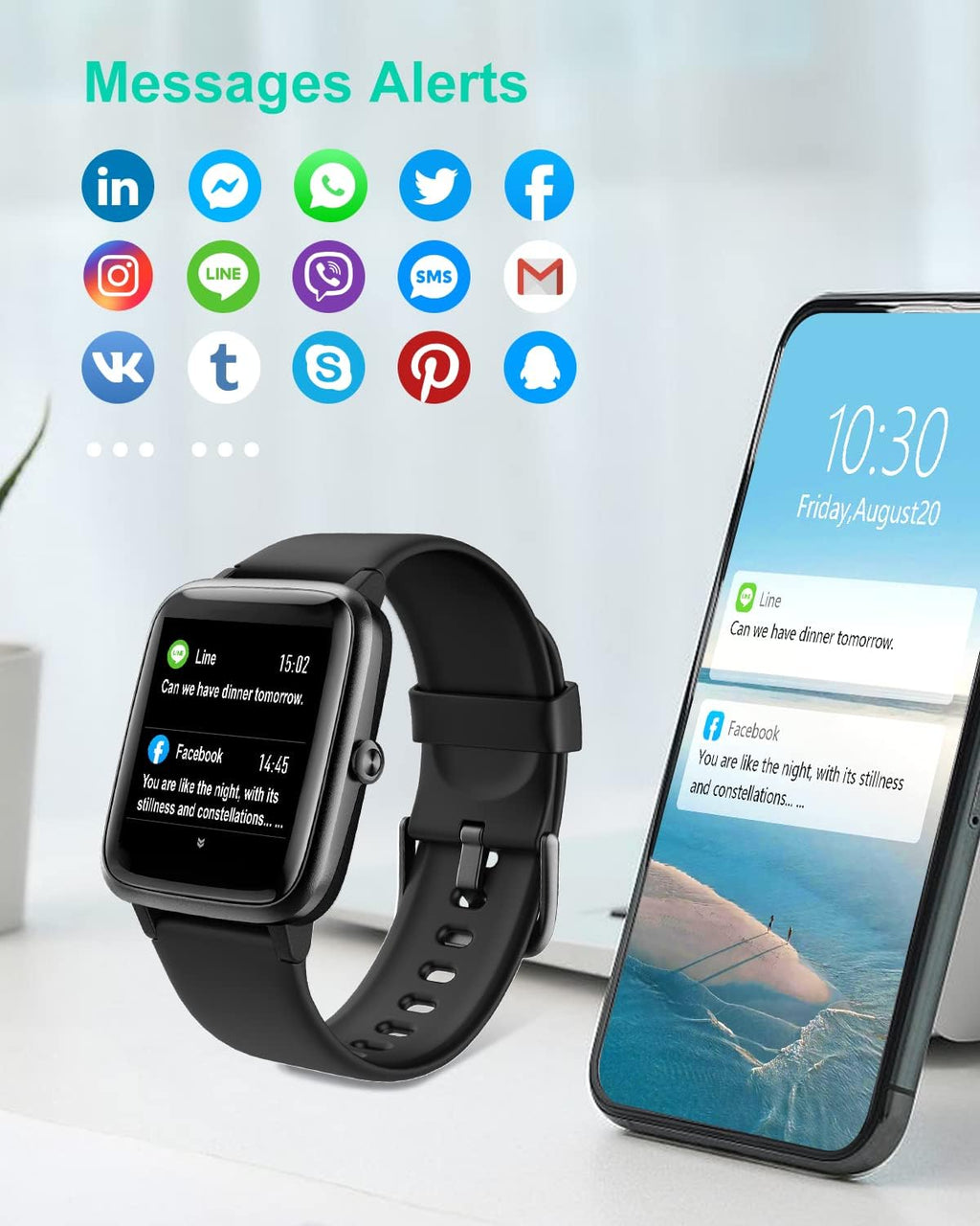 GRV Smart Watch for iOS and Android Phones (Answer/Make Calls)