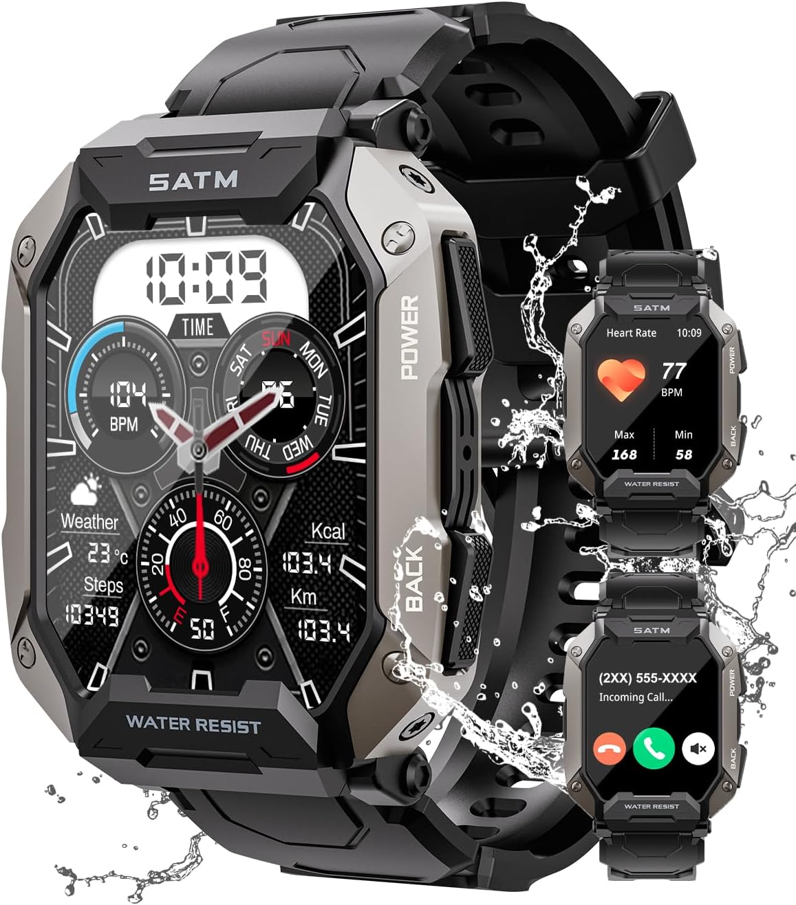 Military Smart Watches for Men IP68