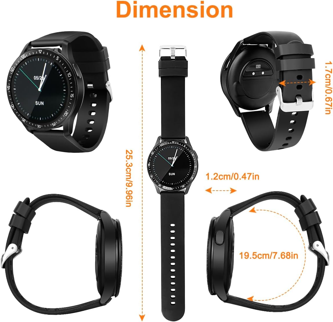 Smart Watch with Earbuds, 1.32 Inch Round Fitness Watch X7, 2 in 1 Bluetooth Watch with Step,Calories,Sleep Monitor,Heart Rate Blood Pressu-re Monitor for iOS & Android