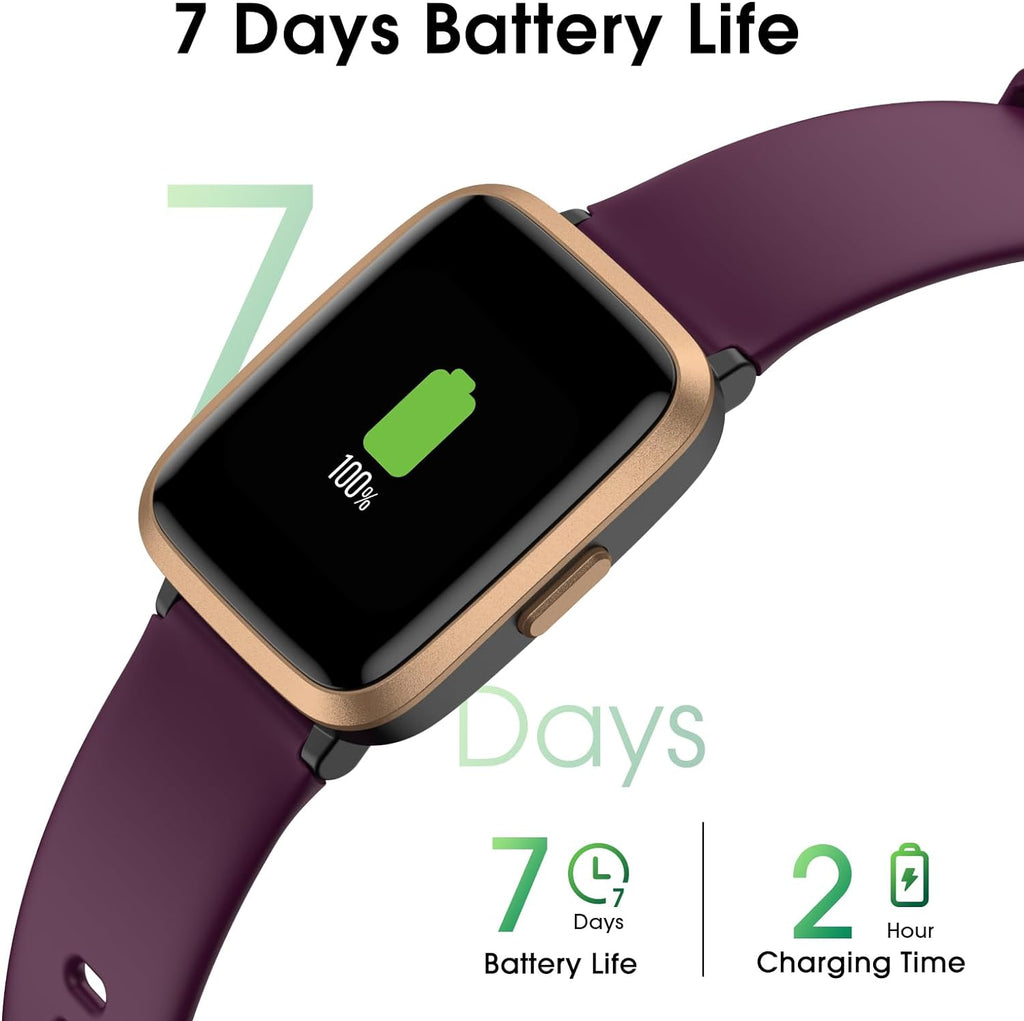 Smart Watch, Fitness Tracker with Touchscreen, Heart Rate Monitor, Blood Oxygen, Sleep Tracking Fitness Watch 5ATM Waterproof Smartwatch for Women Men Pedometer Step Calories for Android iOS