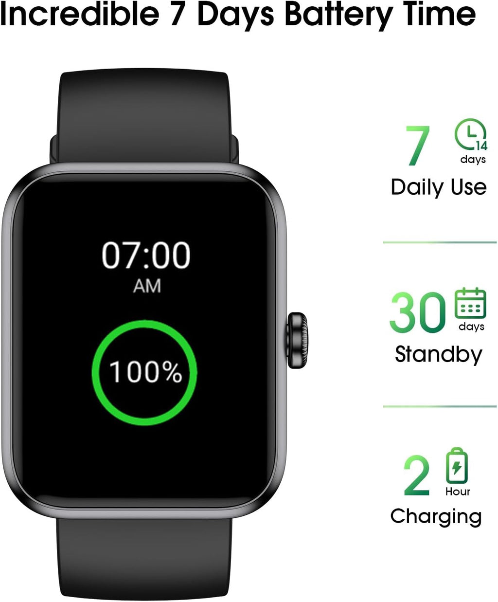 Smart Watch, Fitness Tracker with Touchscreen, Heart Rate Monitor, Blood Oxygen, Sleep Tracking Fitness Watch 5ATM Waterproof Smartwatch for Women Men Pedometer Step Calories for Android iOS